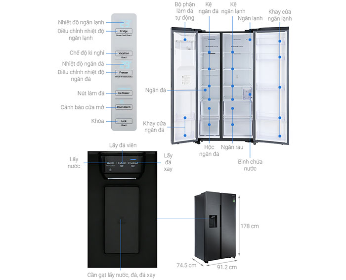 Image Tủ lạnh Samsung Inverter 617 lít RS64R5301B4/SV 1