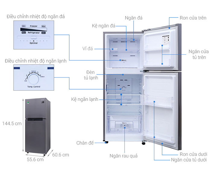 Image Tủ lạnh Samsung Inverter 208 lít RT19M300BGS/SV 3