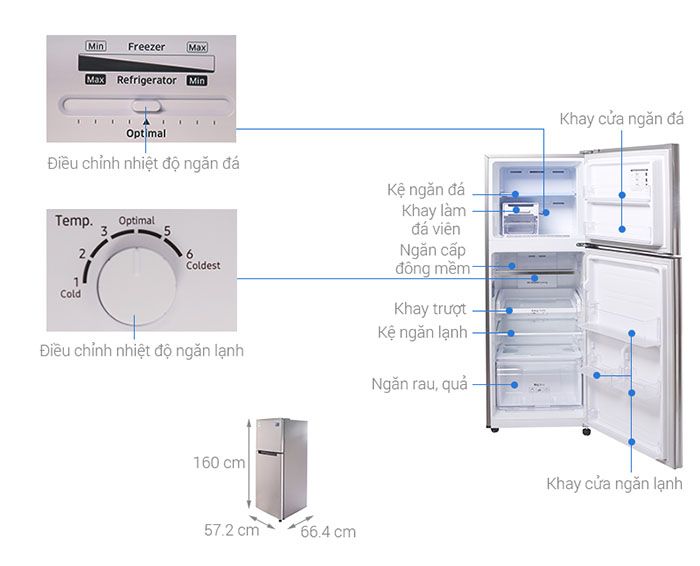 Image Tủ lạnh Samsung Inverter 236 lít RT22M4033S8/SV 3