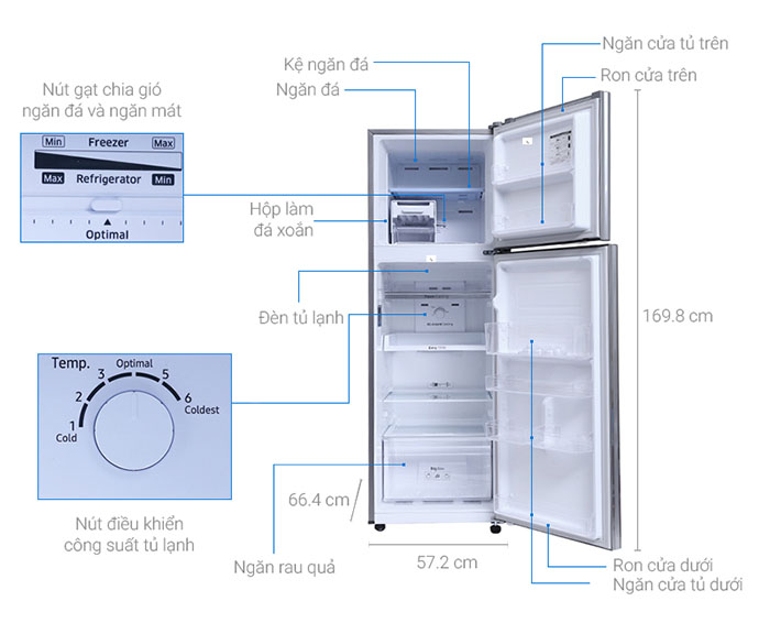 Image Tủ lạnh Samsung Inverter 256 lít RT25M4033S8/SV 5