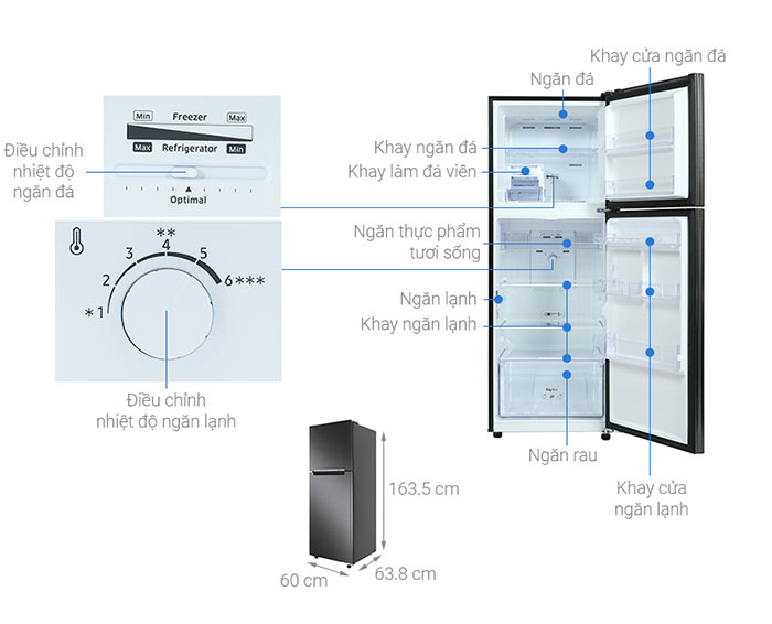 Image Tủ lạnh Samsung Inverter 302 Lít RT29K503JB1/SV 1