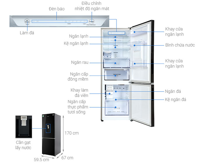 Image Tủ lạnh Samsung Inverter 307 lít RB30N4190BU/SV 3