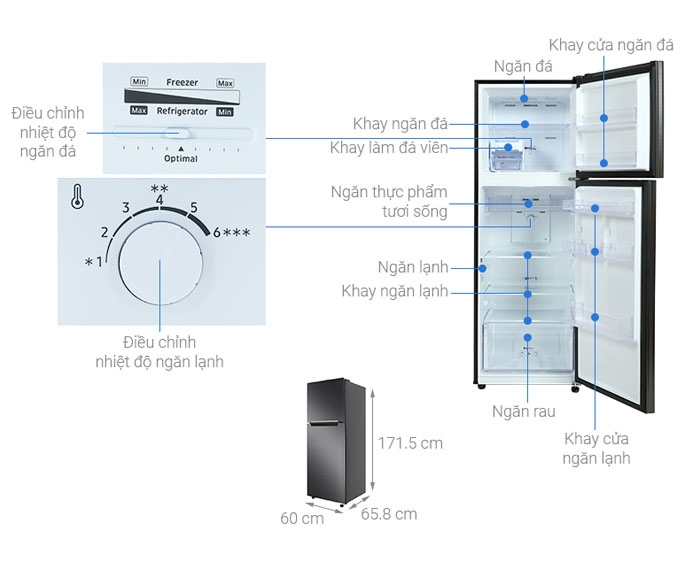 Image Tủ lạnh Samsung Inverter 322 Lít RT32K503JB1/SV 4