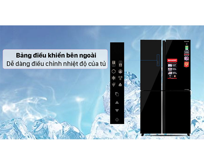 Image Tủ lạnh Sharp Inverter 525 lít SJ-FXP600VG-BK 2