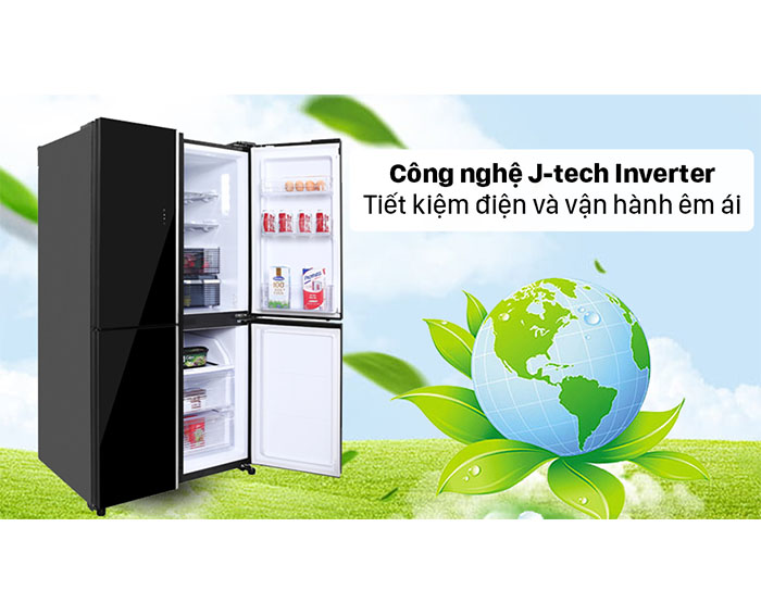 Image Tủ lạnh Sharp Inverter 525 lít SJ-FXP600VG-BK 3