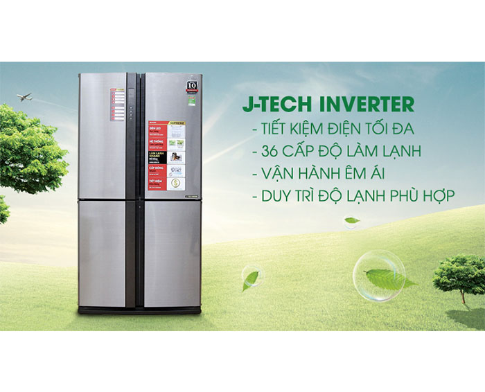 Image Tủ lạnh Sharp Inverter 626 lít SJ-FX630V-ST 1