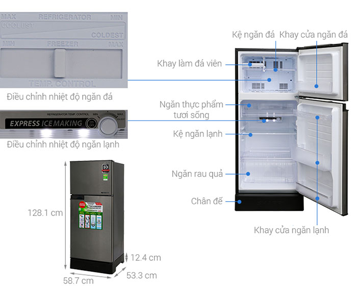Image Tủ lạnh Sharp Inverter 165 lít SJ-X176E-SL 5