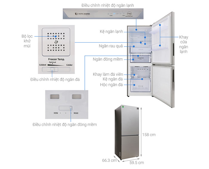 Image Tủ lạnh Samsung Inverter 280 lít RB27N4010S8/SV 5